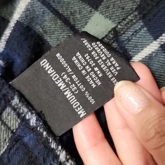 Hane's Classic Men's Green Plaid Pajama Elastic Waist Lounge Sleep House Pants - Picture 7 of 7